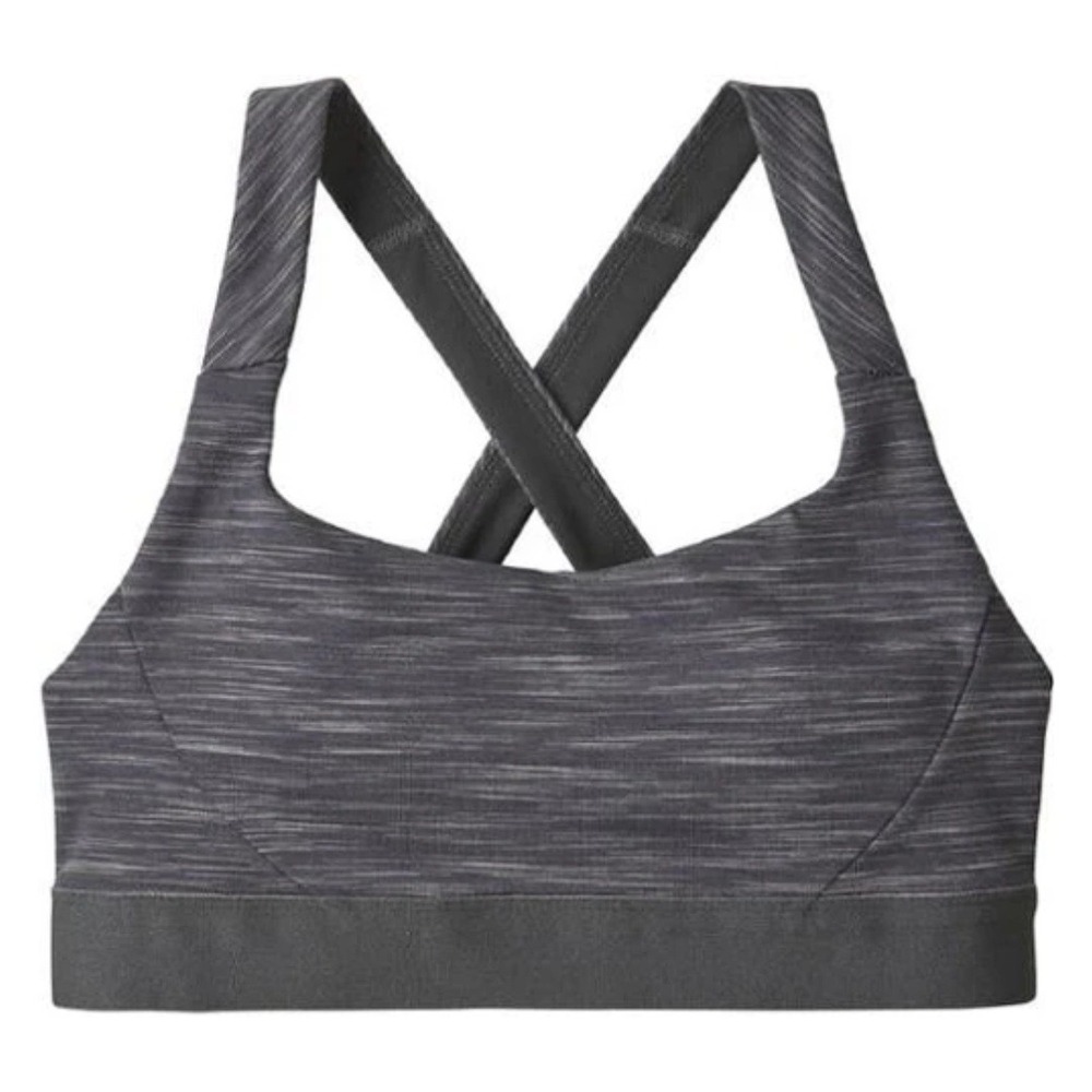 Patagonia | Switchback Cross-Back Sports Bra in Spacedye Forage Grey